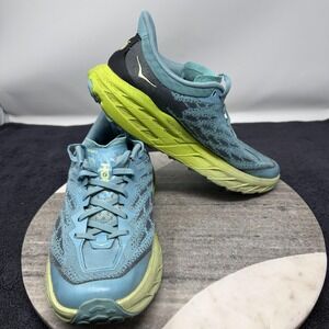 HOKA ONE ONE Shoes Womens Size 9 Blue Green Speedgoat 5 Trail Running 1123156